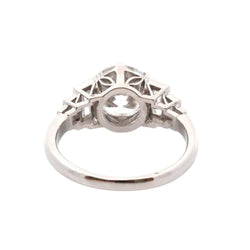 Bague Solitaire en platine et diamants - Castafiore