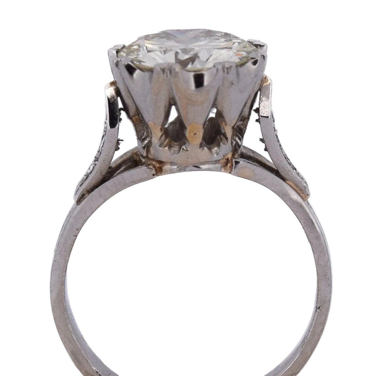 Bague Solitaire en platine et diamants - Castafiore