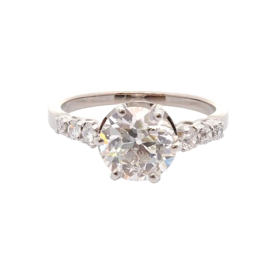 Bague Solitaire en platine et diamants - Castafiore