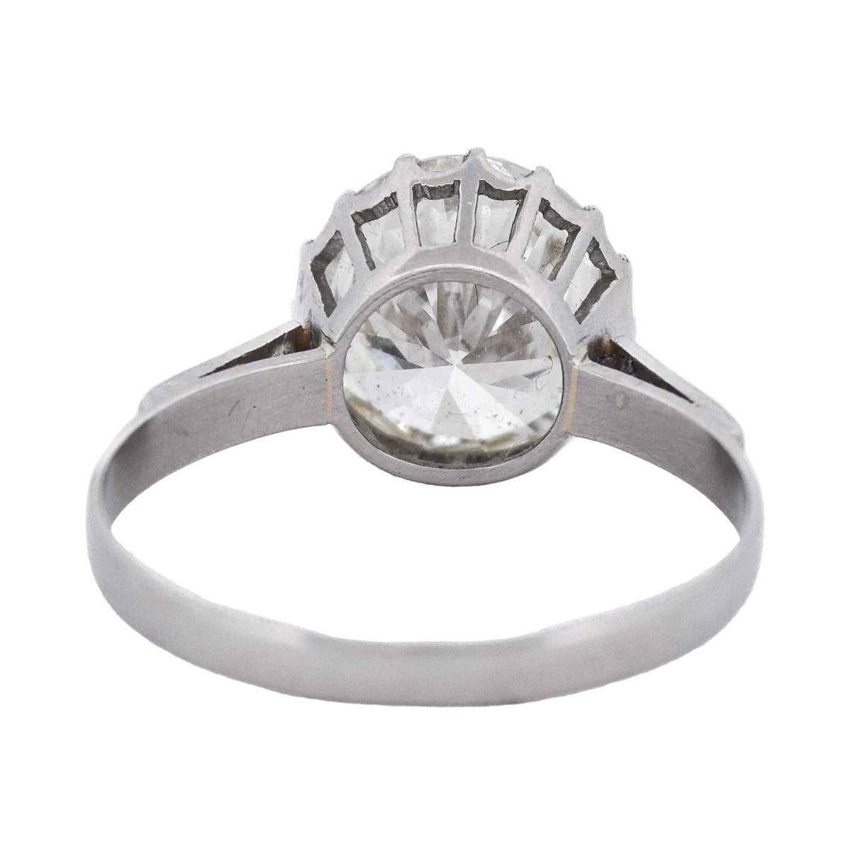 Bague Solitaire en platine et diamants - Castafiore