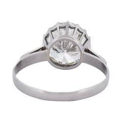 Bague Solitaire en platine et diamants - Castafiore
