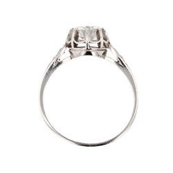 Bague Solitaire en platine et diamants - Castafiore
