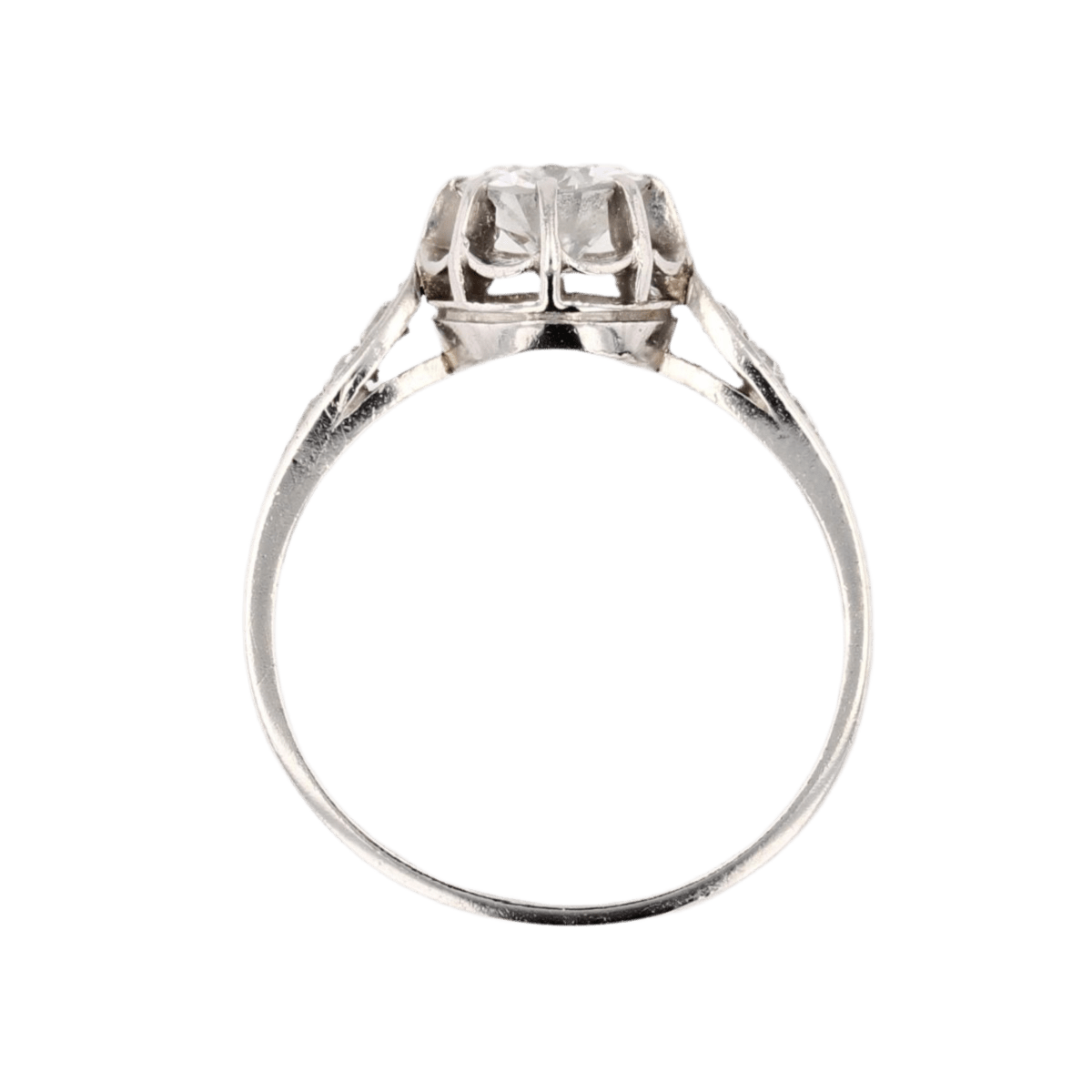 Bague Solitaire en platine et diamants - Castafiore