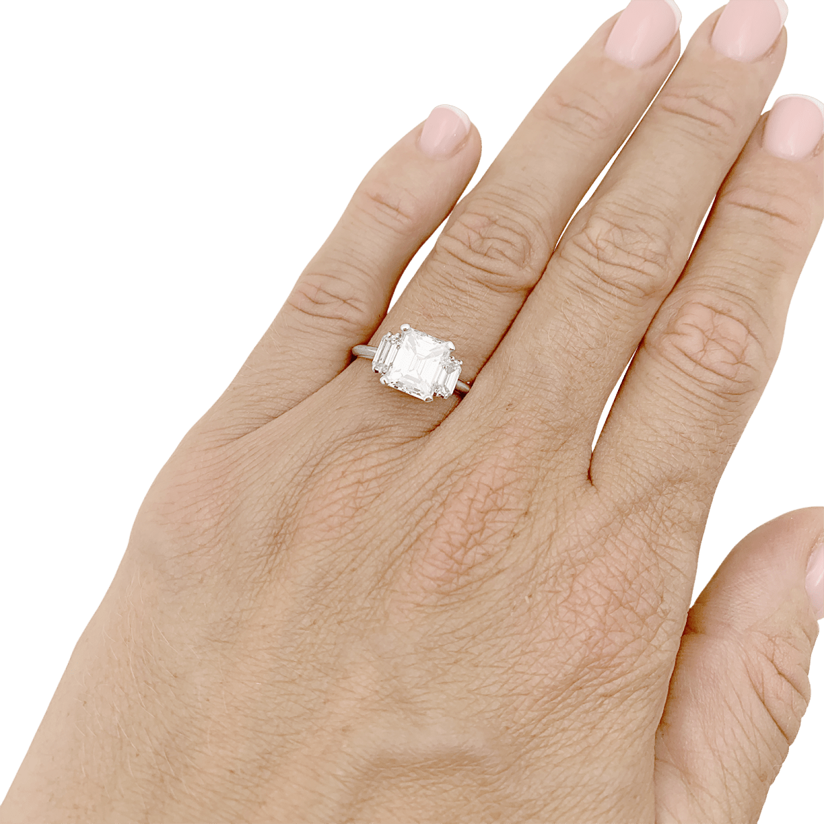 Bague Solitaire en platine et diamants - Castafiore