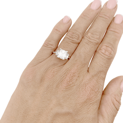 Bague Solitaire en platine et diamants - Castafiore