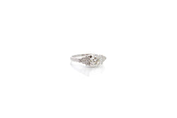 Bague Solitaire en platine et diamants - Castafiore