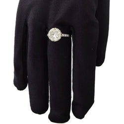 Bague Solitaire en platine et diamants - Castafiore