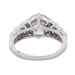 Bague Solitaire en platine et diamants - Castafiore