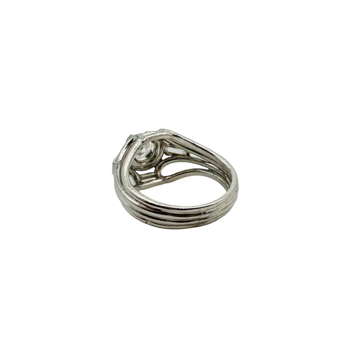 Bague Solitaire en platine et diamants - Castafiore