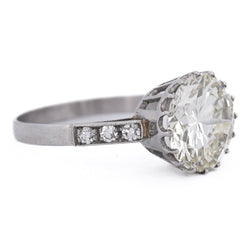 Bague Solitaire en platine et diamants - Castafiore