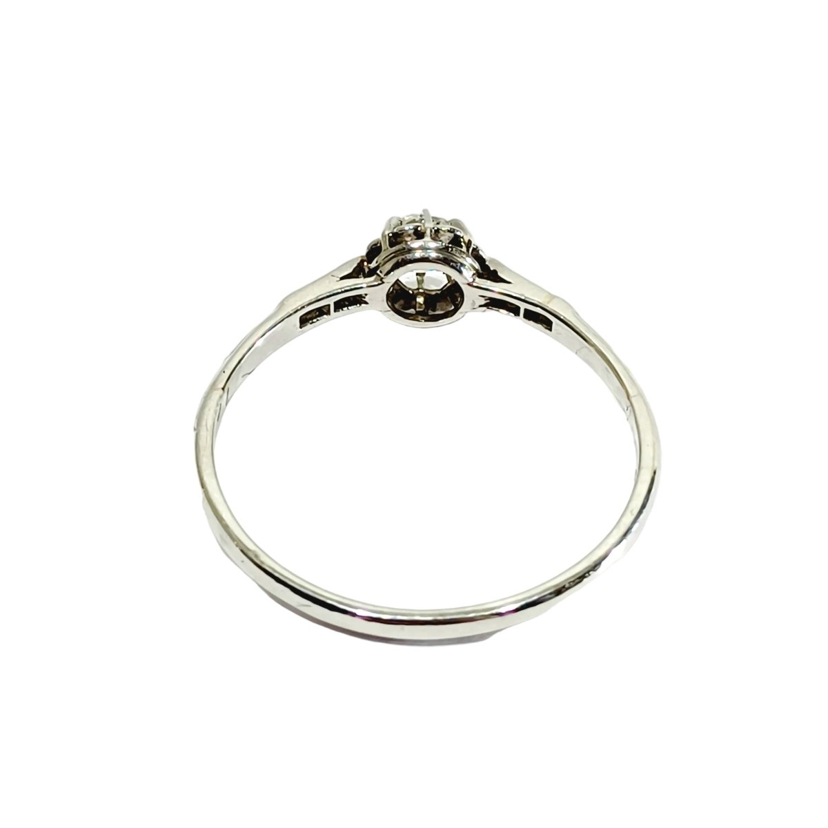 Bague Solitaire en platine et diamants - Castafiore