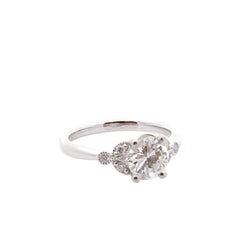 Bague Solitaire en platine et diamants - Castafiore