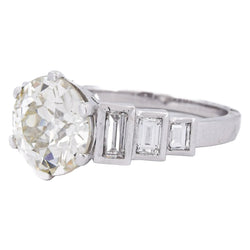 Bague Solitaire en platine et diamants - Castafiore