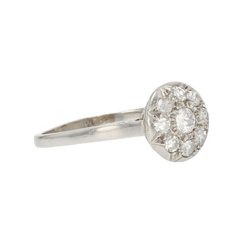Bague Solitaire en platine et diamants - Castafiore
