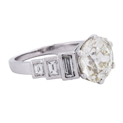 Bague Solitaire en platine et diamants - Castafiore