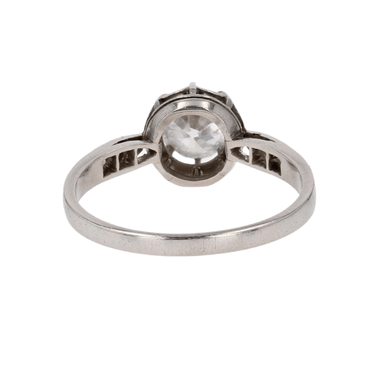 Bague Solitaire en platine et diamants - Castafiore