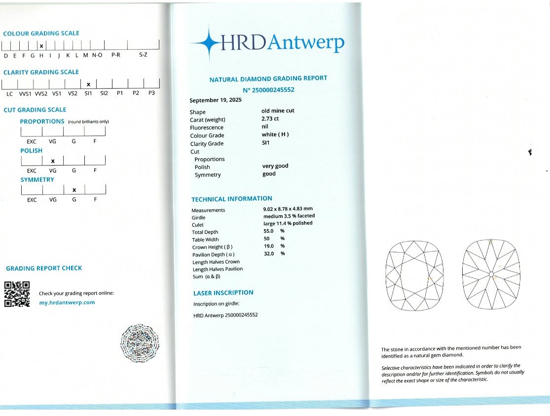 Bague Solitaire en platine et diamants - Castafiore