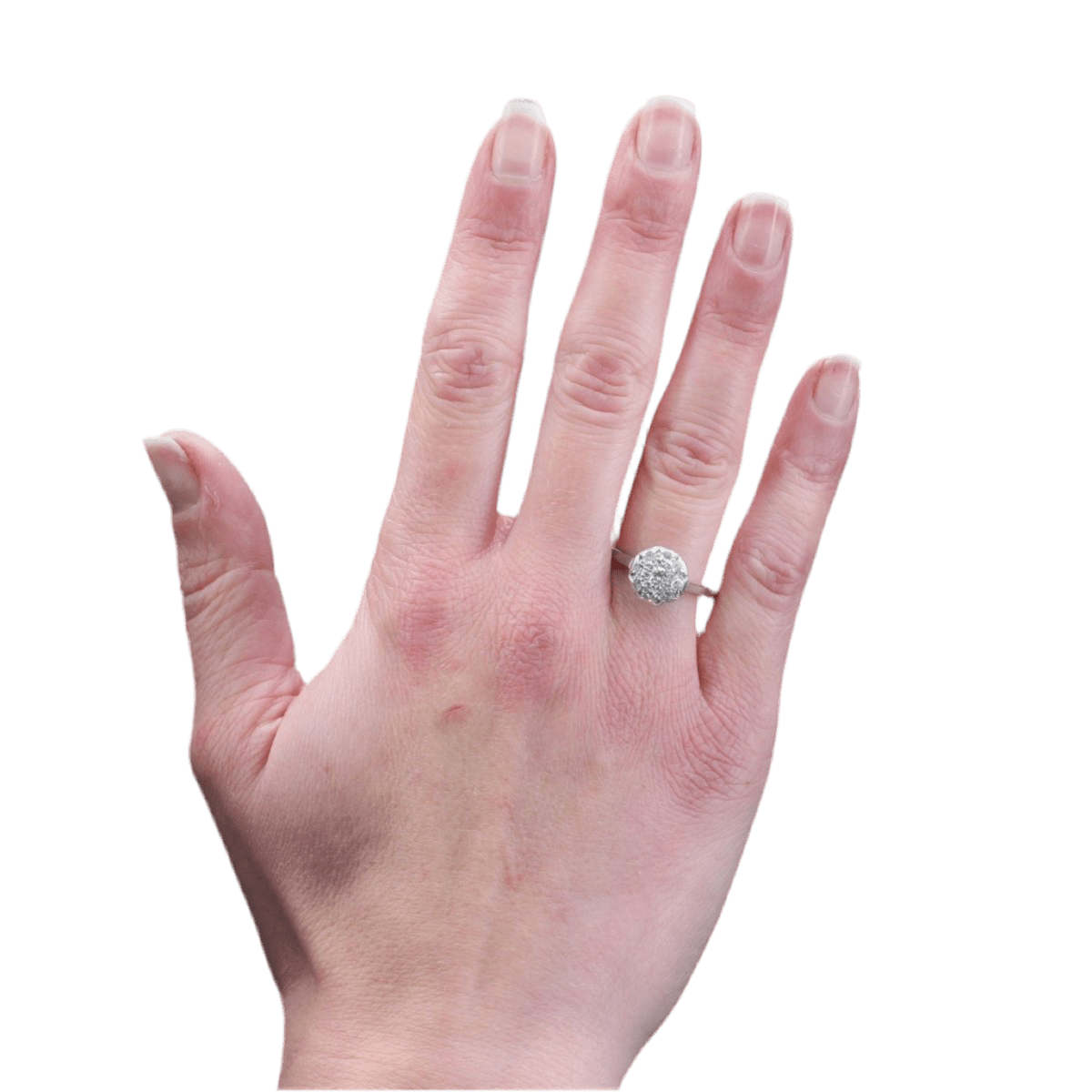 Bague Solitaire en platine et diamants - Castafiore