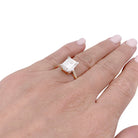 Bague Solitaire en platine, or blanc et diamant - Castafiore