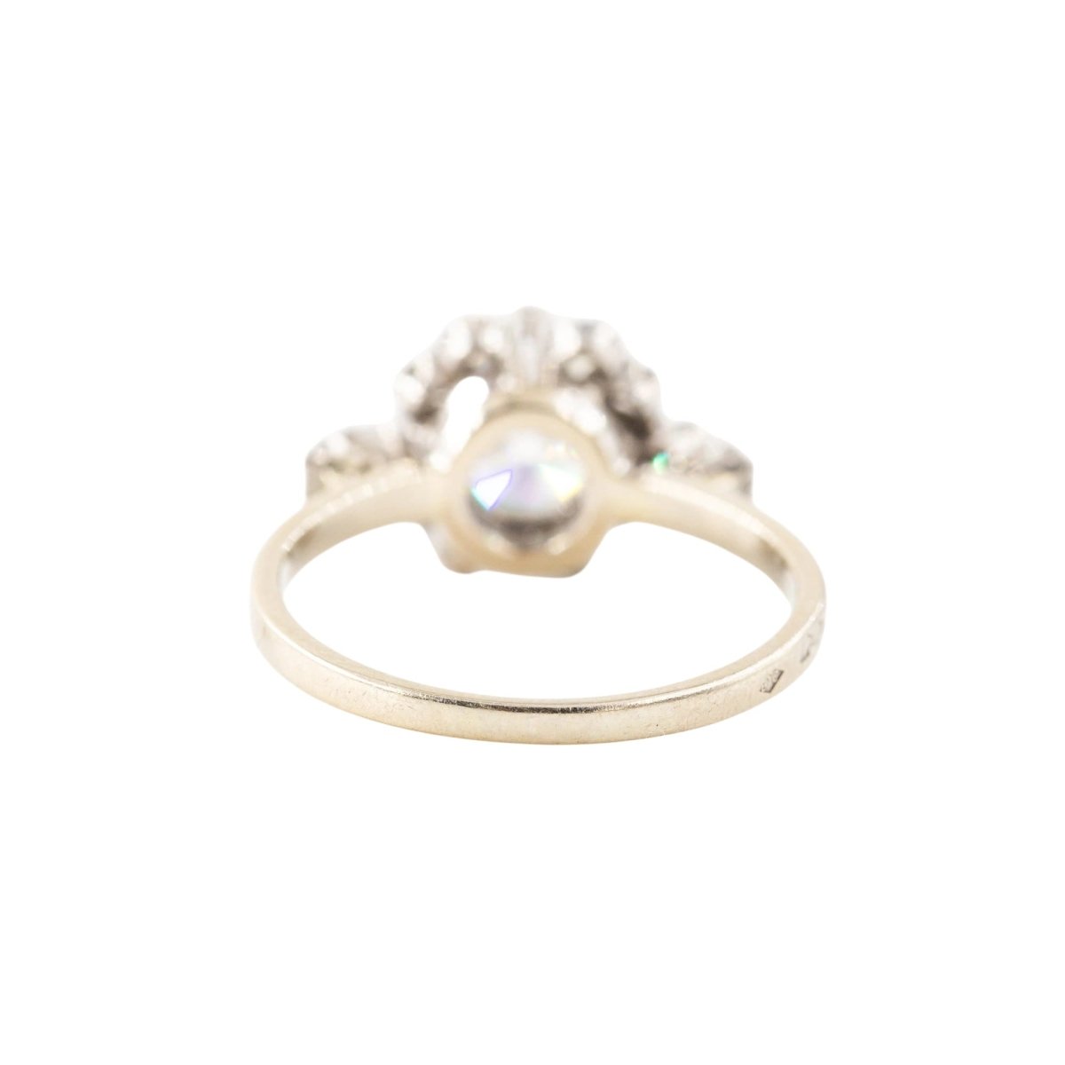 Bague Solitaire en platine, or blanc et diamants - Castafiore