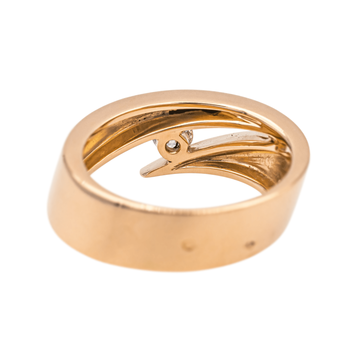 Bague Solitaire GAREL en or rose et diamant - Castafiore