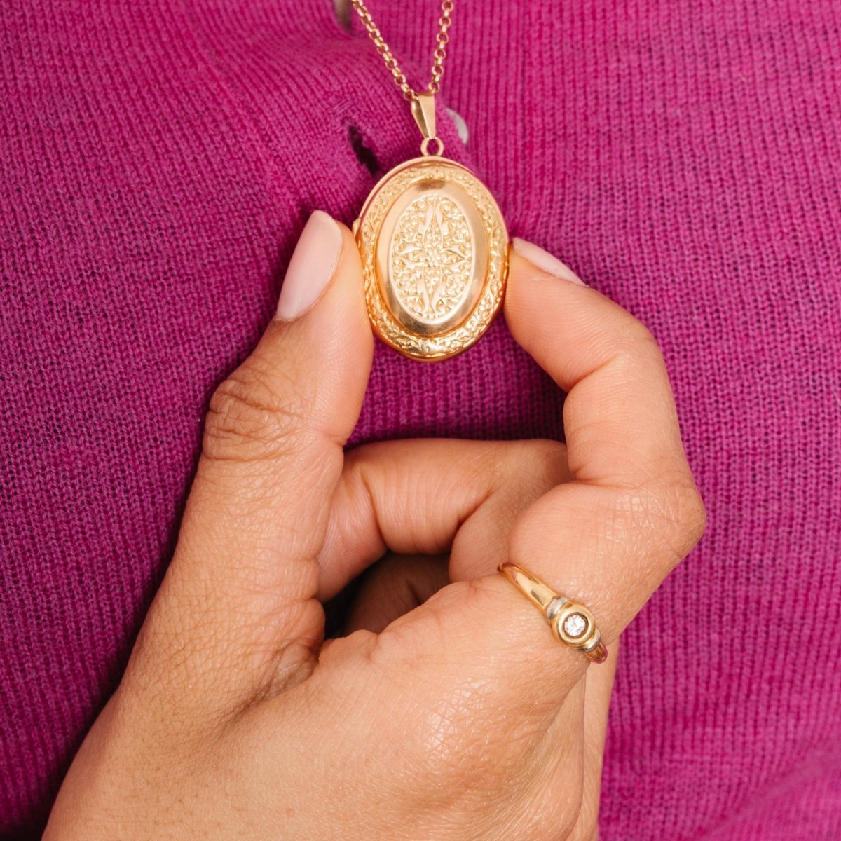 Bague Solitaire GAY FRERES en or jaune, or blanc et diamants - Castafiore