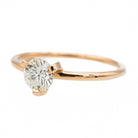 Bague Solitaire Ginette NY "Be Mine Maria" en or rose et diamant - Castafiore