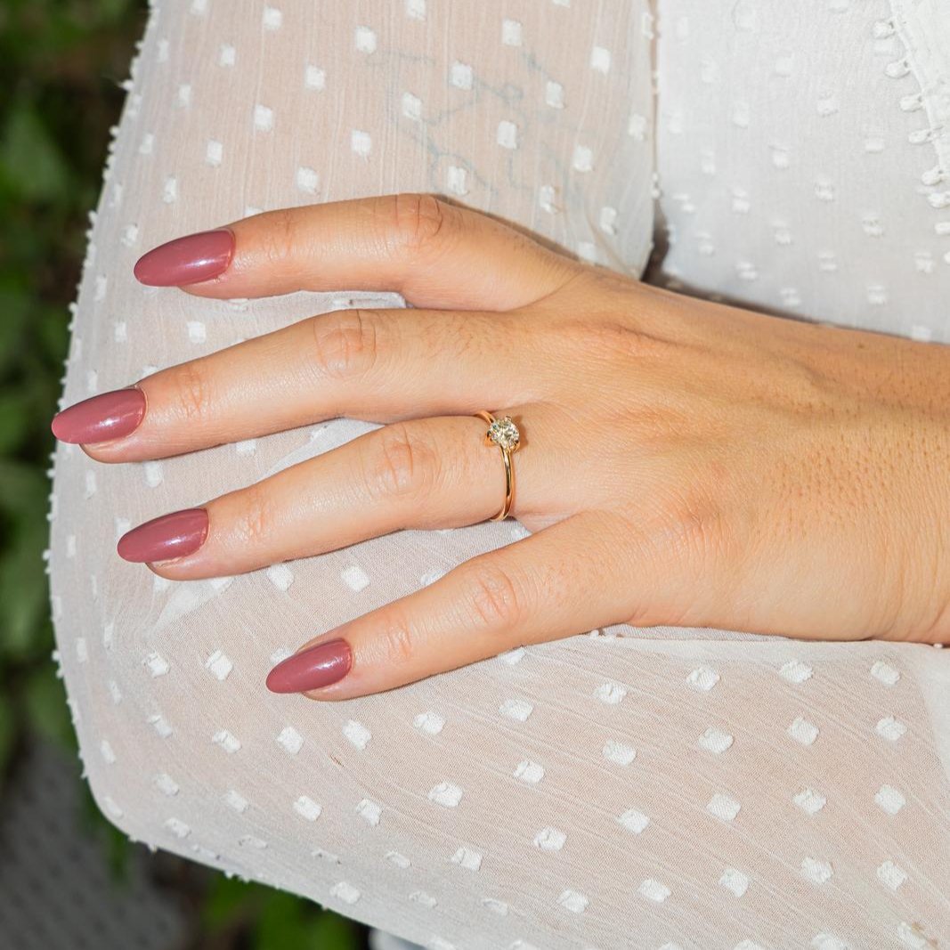 Bague Solitaire Ginette NY "Be Mine Maria" en or rose et diamant - Castafiore