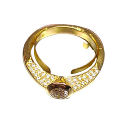 Bague Solitaire KORLOFF en or jaune et diamants - Castafiore