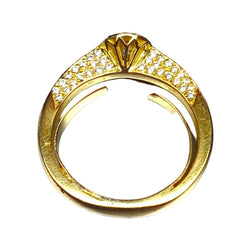Bague Solitaire KORLOFF en or jaune et diamants - Castafiore