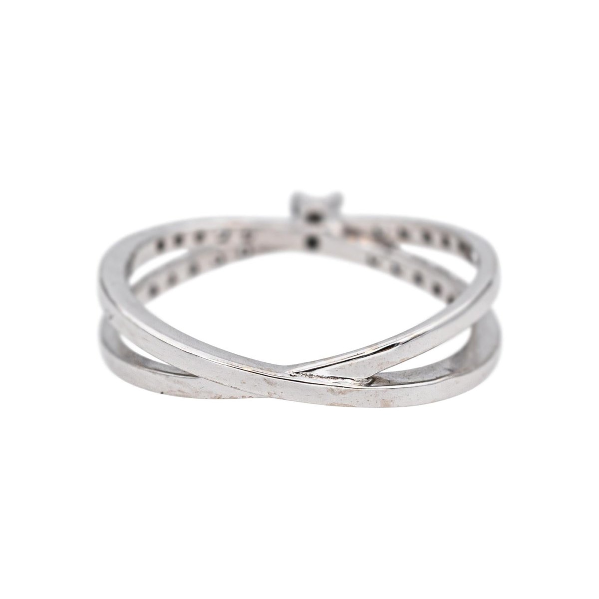 Bague Solitaire MAUBOUSSIN "A la croisée des chemins" en or blanc et diamants - Castafiore
