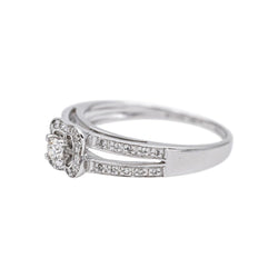 Bague Solitaire MAUBOUSSIN "Chance d'amour" en or blanc et diamants - Castafiore