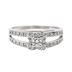 Bague Solitaire MAUBOUSSIN en or blanc et diamants - Castafiore