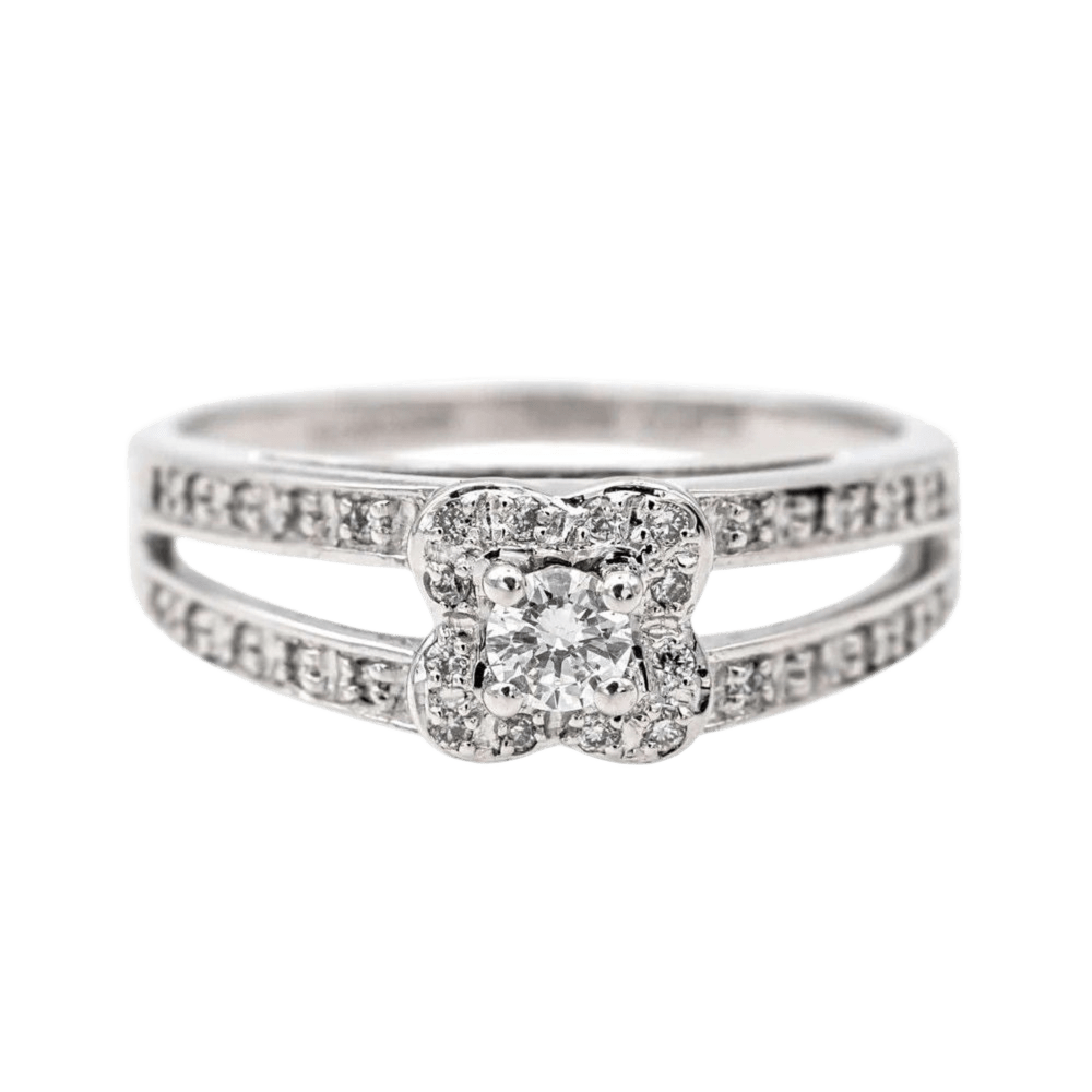 Bague Solitaire MAUBOUSSIN en or blanc et diamants - Castafiore