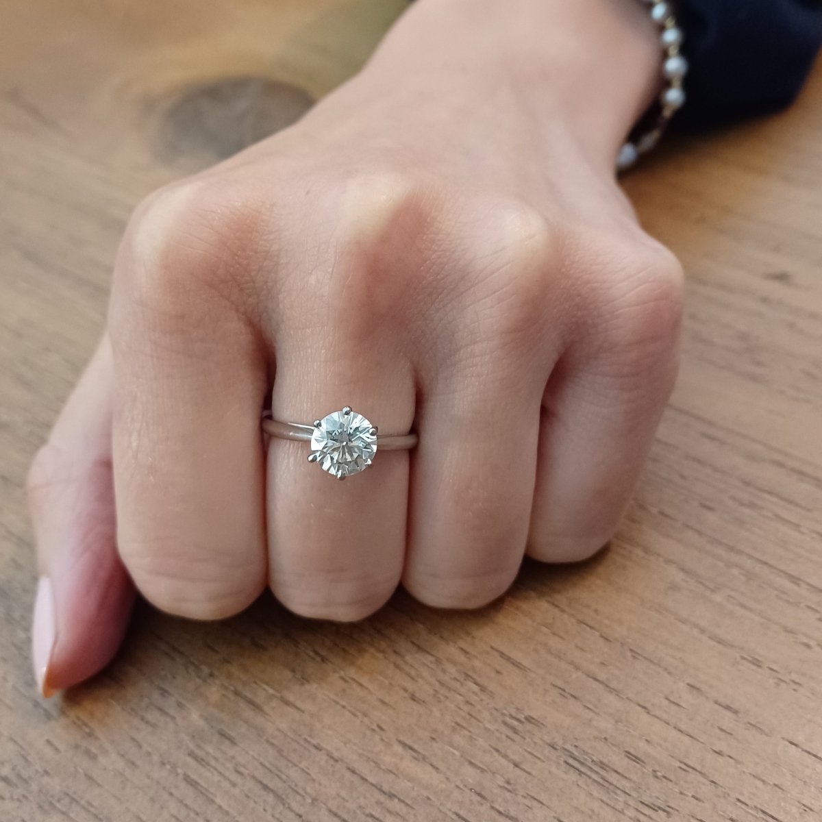 Bague Solitaire MAUBOUSSIN en platine et diamant - Castafiore