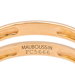 Bague Solitaire MAUBOUSSIN "Étoilement Divine" en or rose et diamants - Castafiore