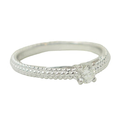 Bague Solitaire MAUBOUSSIN "Fan du premier jour" en or blanc et diamant - Castafiore