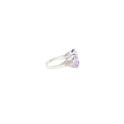 Bague Solitaire MAUBOUSSIN "Gueule d'amour" en or blanc, améthyste et diamants - Castafiore