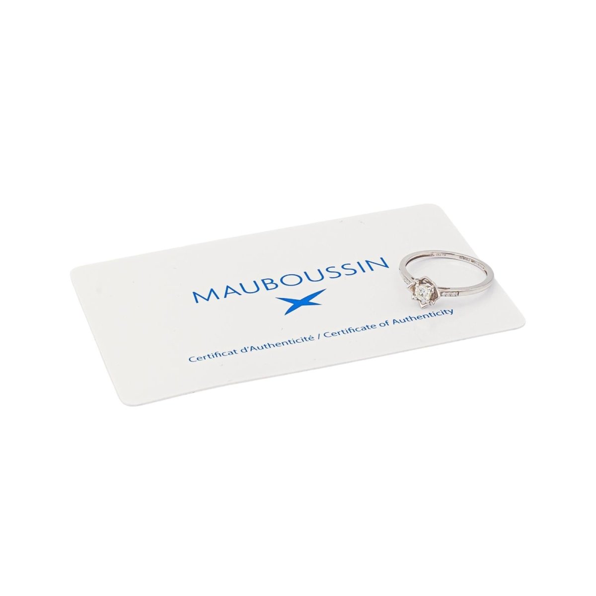 Bague Solitaire MAUBOUSSIN "Ma Reine d'Amour n°2" en or blanc et diamants - Castafiore