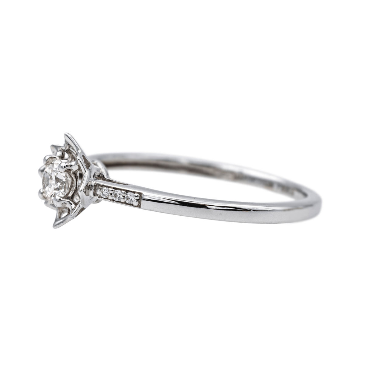Bague Solitaire MAUBOUSSIN "Ma Reine d'Amour n°2" en or blanc et diamants - Castafiore