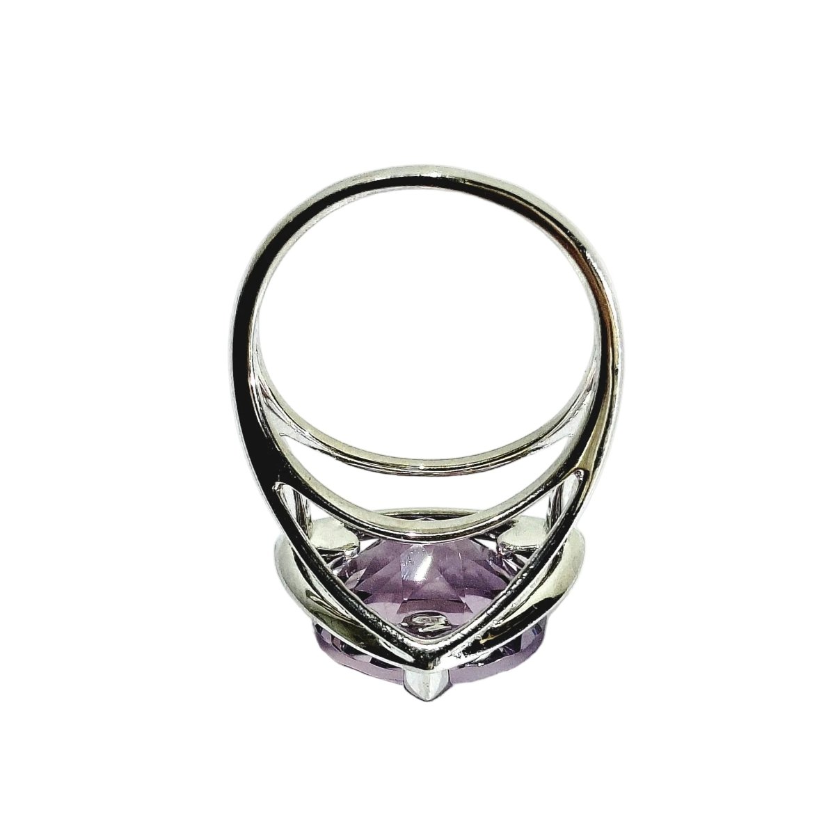Bague Solitaire MAUBOUSSIN "Mes coules à toi" en or blanc, améthyste et diamants - Castafiore