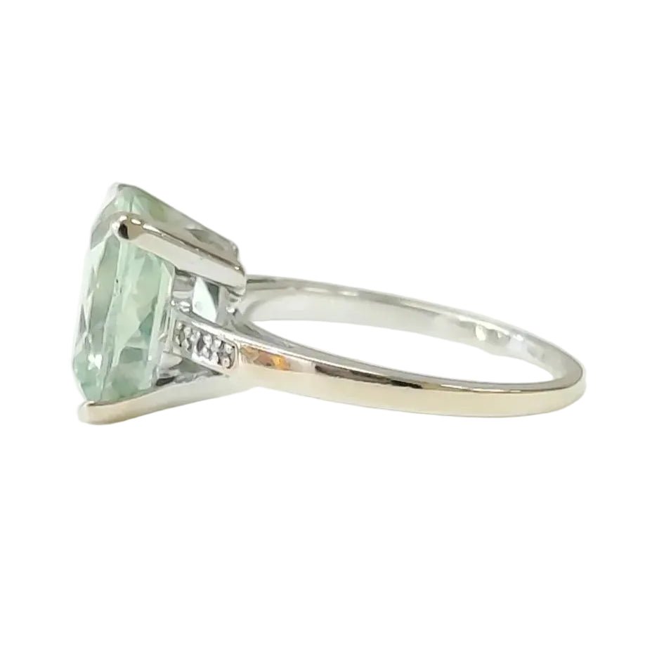 Bague Solitaire MAUBOUSSIN "Petit visage d'amour" en or blanc, améthyste et diamants - Castafiore