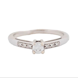Bague Solitaire MAUBOUSSIN "Sel de ma vie" en or blanc et diamants - Castafiore