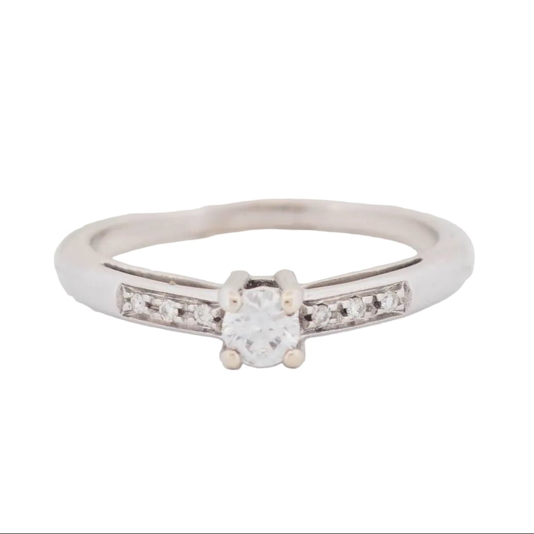 Bague Solitaire MAUBOUSSIN "Sel de ma vie" en or blanc et diamants - Castafiore