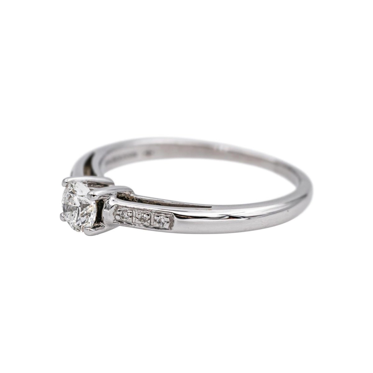 Bague Solitaire MAUBOUSSIN "Tu es le sel de ma vie" en or blanc et diamants - Castafiore