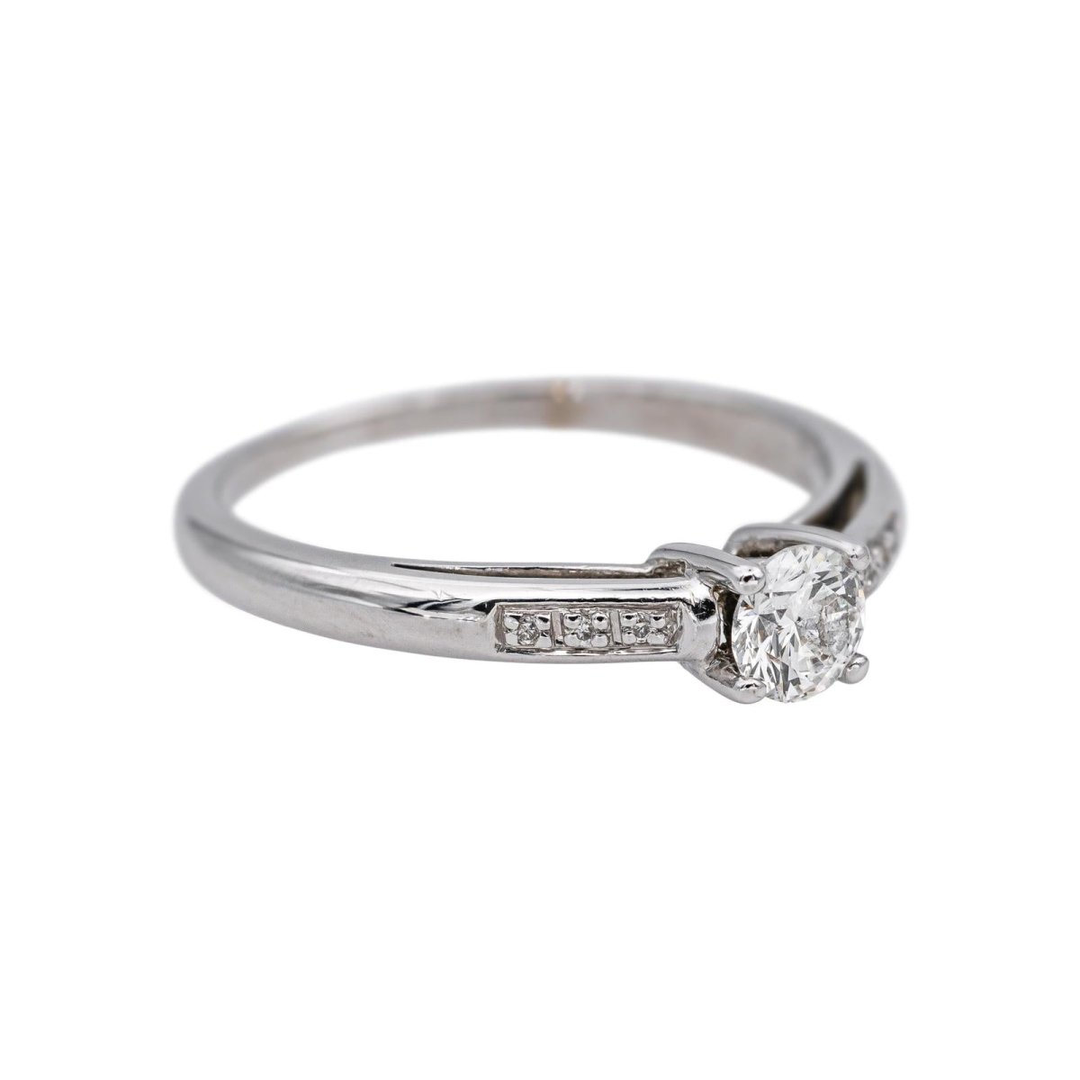 Bague Solitaire MAUBOUSSIN "Tu es le sel de ma vie" en or blanc et diamants - Castafiore