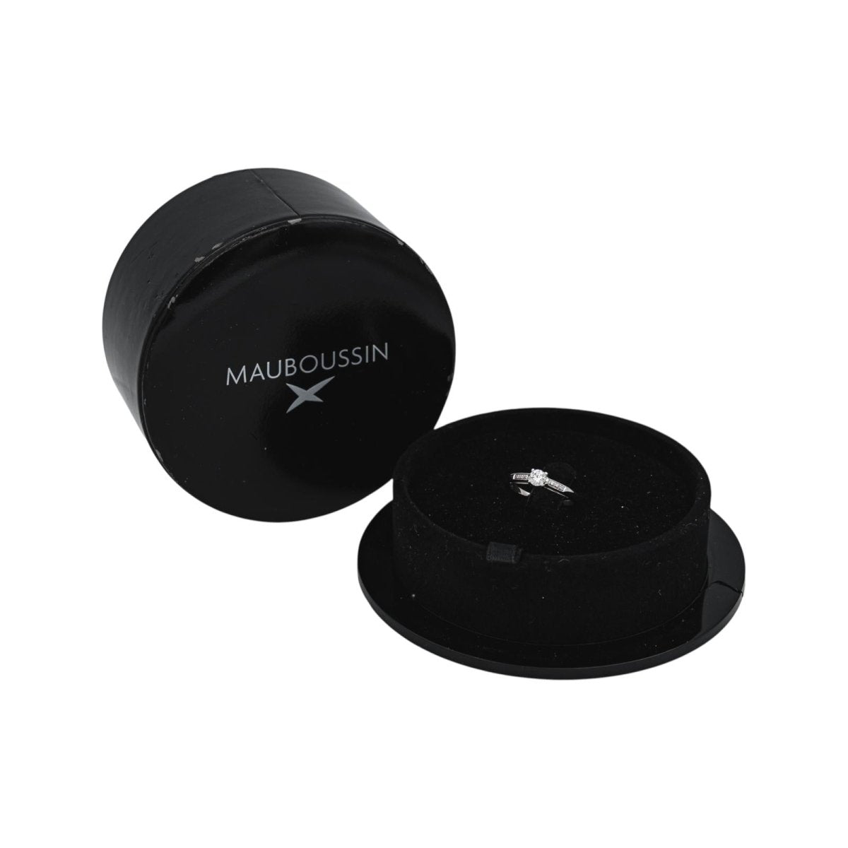 Bague Solitaire MAUBOUSSIN "Tu es le sel de ma vie" en or blanc et diamants - Castafiore