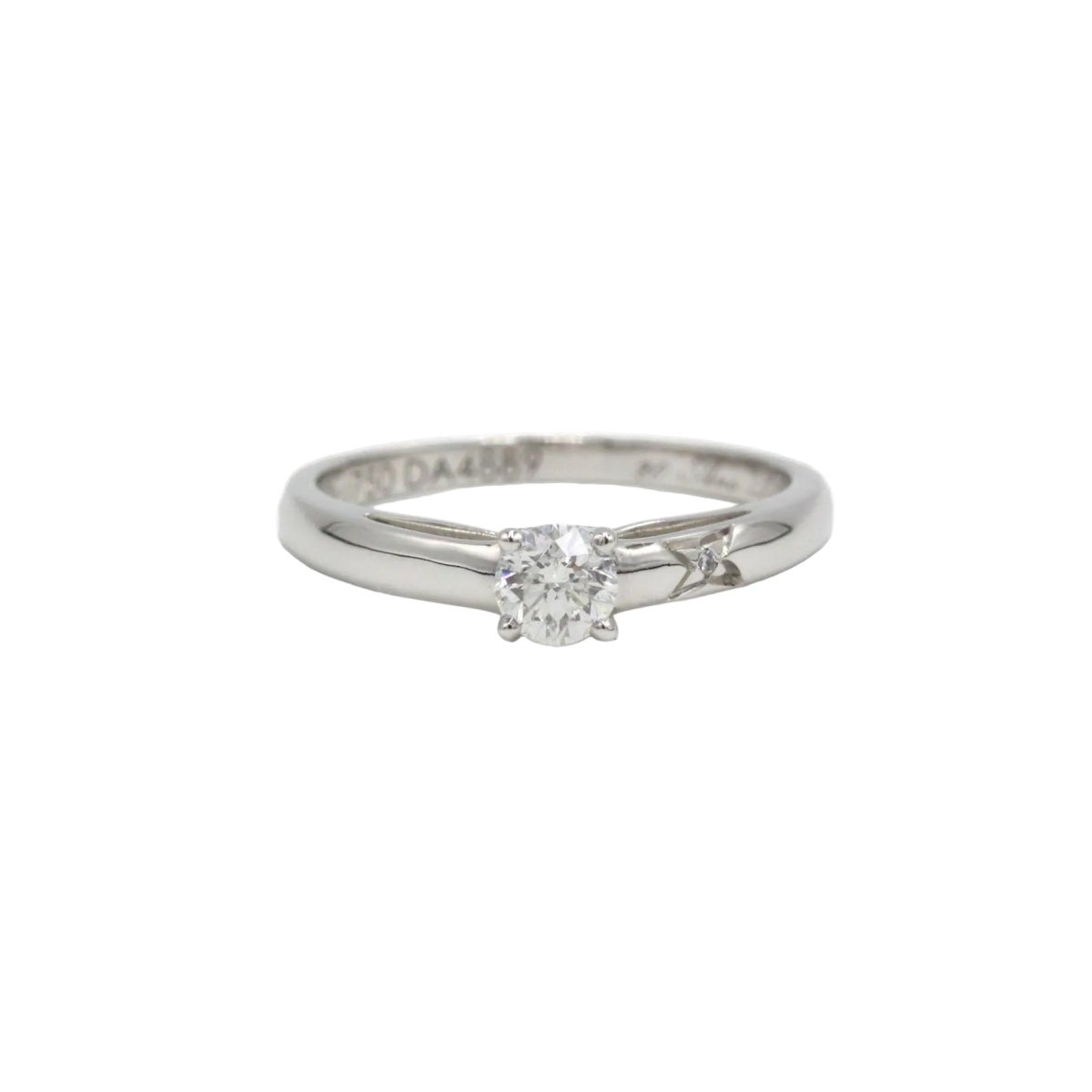 Bague Solitaire MAUBOUSSIN "Tu es l'étoile de ma vie" en or blanc et diamant - Castafiore