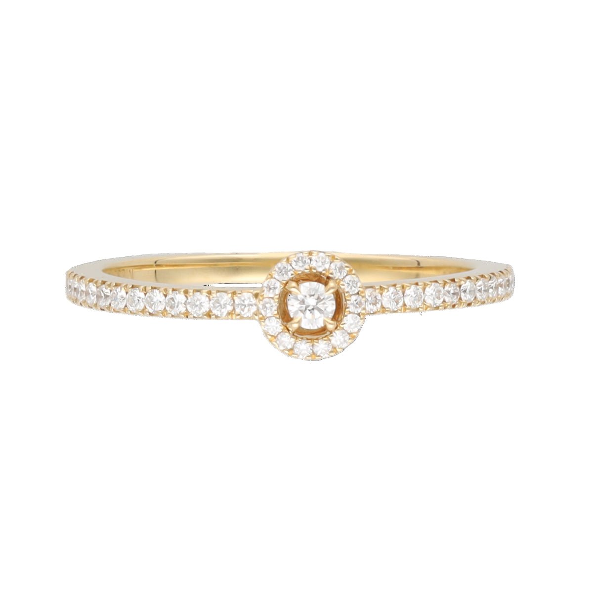 Bague Solitaire MESSIKA "Joy" en or jaune et diamants - Castafiore