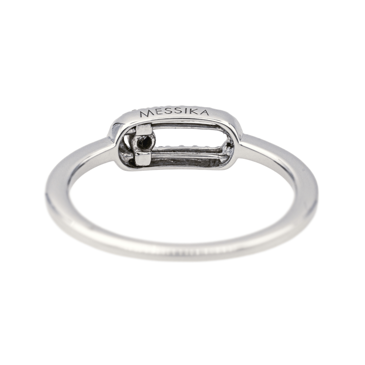 Bague Solitaire MESSIKA "Move Uno" en or blanc et diamants - Castafiore